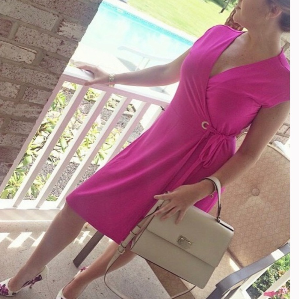 Ivanka Trump Pink Wrap Dress